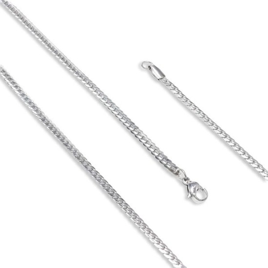 Balık sırtı çelik erkek kolye 0.8 mm, maskülen tasarım