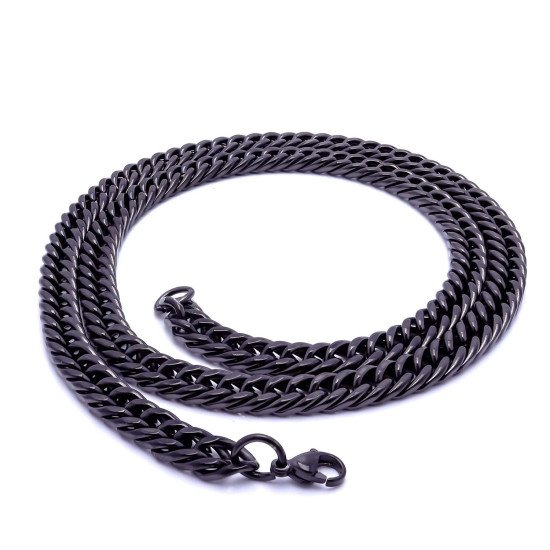 Prestijli balık sırtı çelik erkek kolye