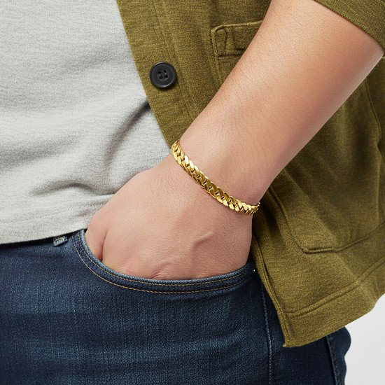 Balık Sırtı Mariner Zincir Çelik Erkek Bileklik Balık Sırtı Mariner Zincir Çelik Erkek Bileklik