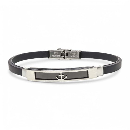 Çapa desenli çelik erkek bileklik