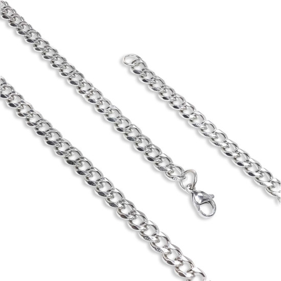 Çelik erkek kolye 1.6 mm, maskülen tasarım