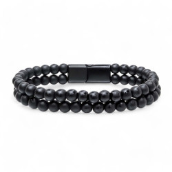 Çift Oniks Çelik Bileklik