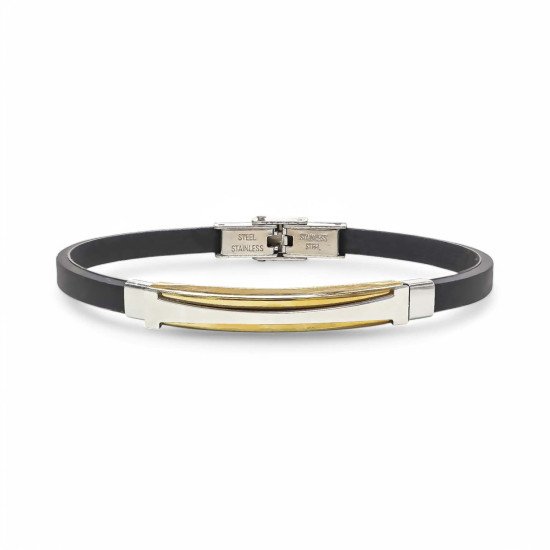 Desenli maskülen çelik erkek bileklik