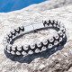 Çelik halat hematit detaylı el örgüsü erkek bileklik Hematit taşlı çelik halatlı maskülen erkek bileklik