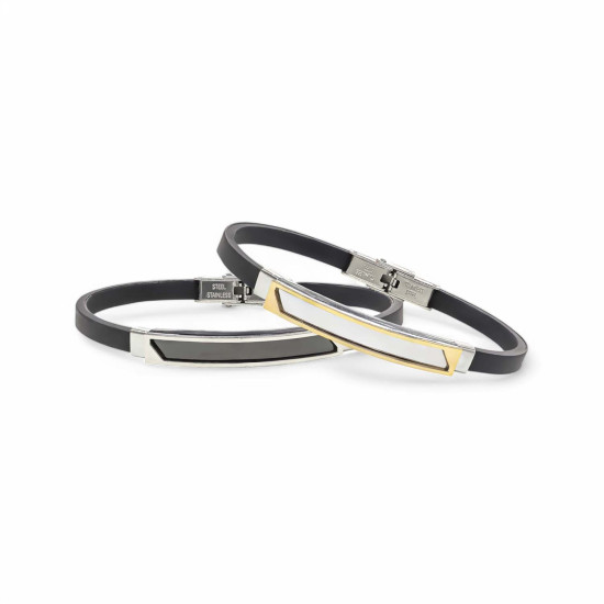 İsim yazılabilir kişiselleştirilebilir çelik erkek bileklik, maskülen tasarım