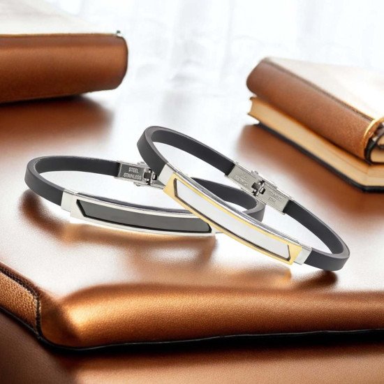 İsim yazılabilir kişiselleştirilebilir çelik erkek bileklik, maskülen tasarım