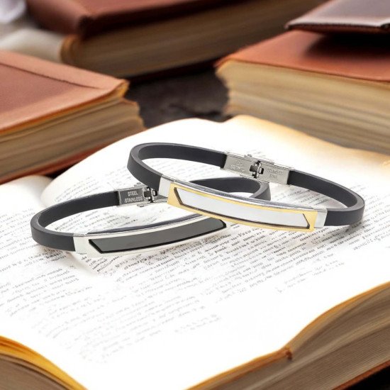 İsim yazılabilir kişiselleştirilebilir çelik erkek bileklik, maskülen tasarım