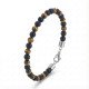 Kaplangözü ve oniks taşlı ayarlanabilir çelik zincir erkek bileklik