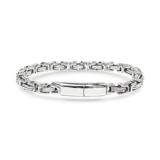 Kral Çelik Zincir Erkek Bileklik 6mm