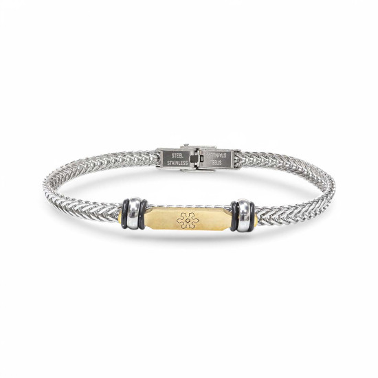 maltese cross çelik hasır örgülü ayarlanabilir erkek bileklik