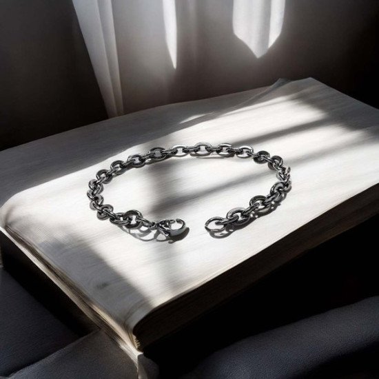 mariner çelik zincir erkek bileklik 6mm