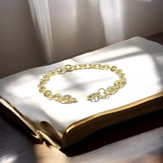 altın tonlu mariner çelik erkek bileklik sarı mariner çelik zincir erkek bileklik 1.6mm