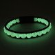neon fosforlu deri çelik erkek bileklik