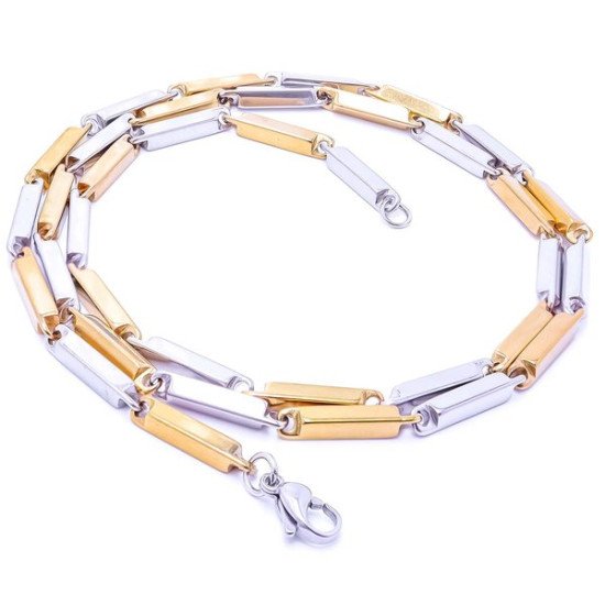 Paslanmaz erkek çelik kolye maskülen lüks tasarım