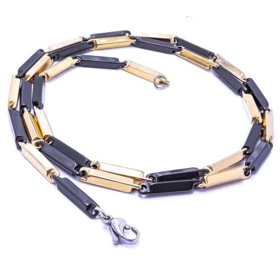 Paslanmaz erkek çelik kolye maskülen lüks tasarım