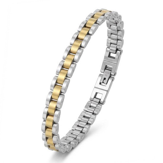 Premium Sarı Beyaz Full Çelik Erkek Bileklik - Casera's Premium sarı beyaz full çelik erkek bileklik