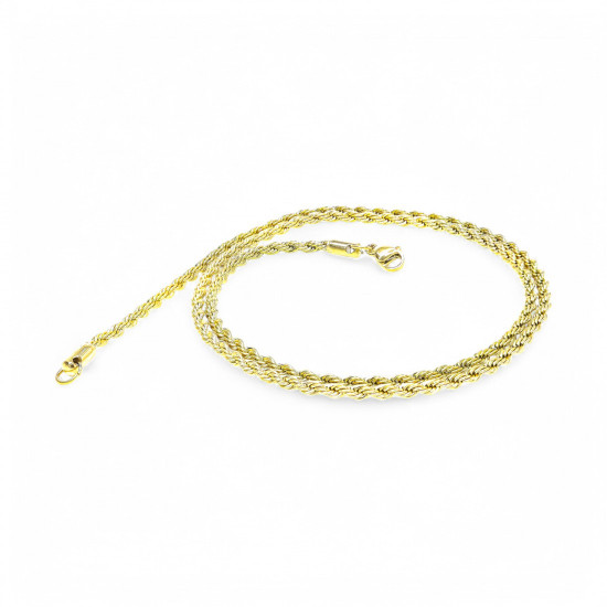 Sarı Sarmal Çelik Kolye 3Mm Sarı Sarmal Çelik Kolye 3Mm