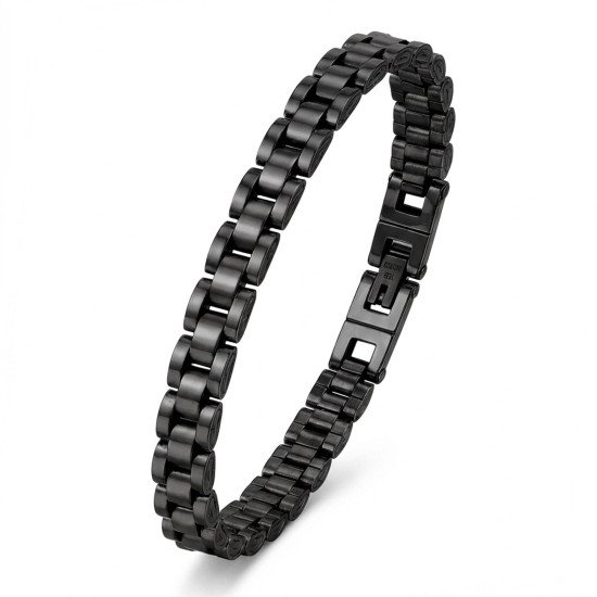 Premium Siyah Full Çelik Erkek Bileklik - Casera's Premium siyah full çelik erkek bileklik