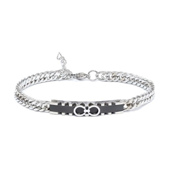 Sonsuzluk Motifli Çelik Erkek Bileklik