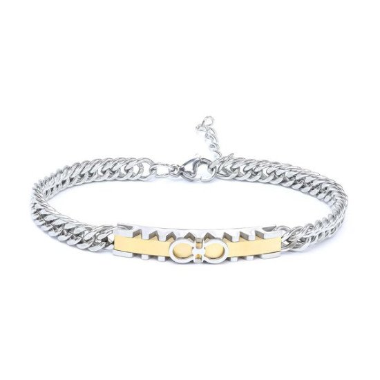 Sonsuzluk Motifli Çelik Erkek Bileklik