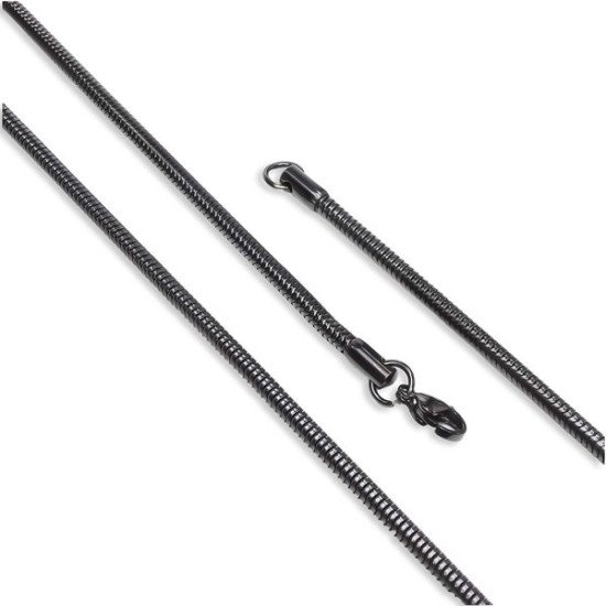 Erkek spiral çelik zincir kolye 3mm Spiral desenli 3mm çelik erkek kolye