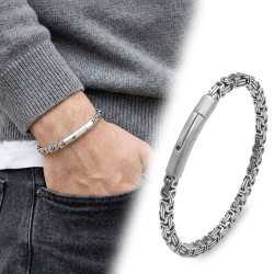 Premium Tekli 4MM Kral Model Çelik Zincir Erkek Bileklik