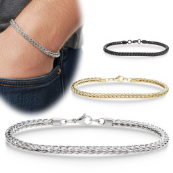 Tilki Kuyruğu Zincir Çelik Erkek Bileklik