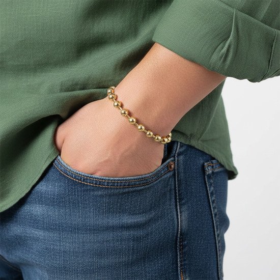 Top Zincir Çelik Erkek Bileklik