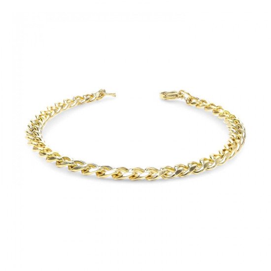 yassı mariner sarı çelik zincir erkek bileklik 1.6x6mm