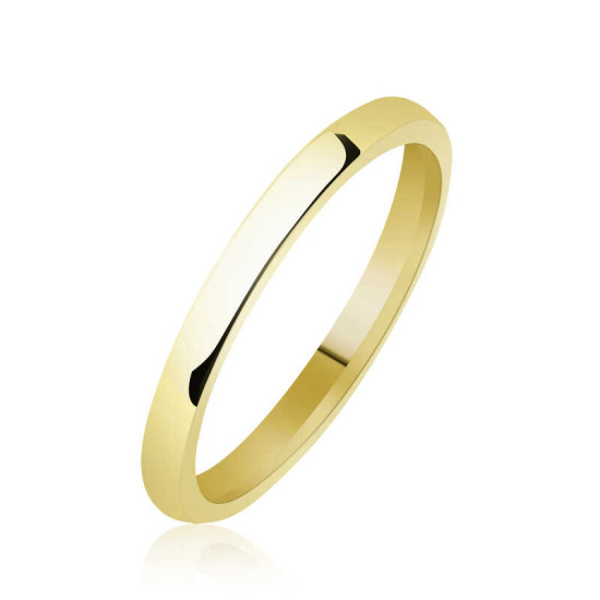 2 mm Düz Bombeli Gold Gümüş Alyans 2 mm Düz Bombeli Gold Gümüş Alyans