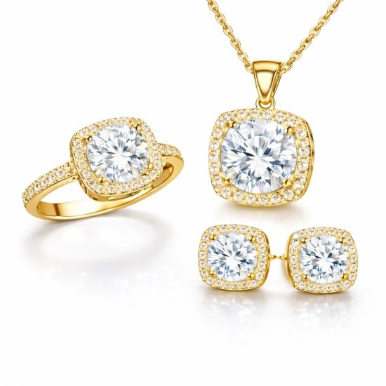Gümüş Gold Kare Montür Kadın Set Gümüş Gold Kare Montür Kadın Set