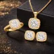 Gümüş Gold Kare Montür Kadın Set Gümüş Gold Kare Montür Kadın Set