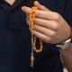 Gümüş Püsküllü Sarı Kapsül Kesim Sıkma Kehribar Tesbih Gümüş Püsküllü Sarı Kapsül Kesim Sıkma Kehribar Tesbih