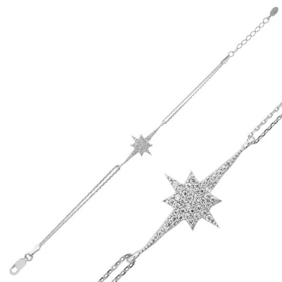 Gümüş Kutup Yıldızı Bayan Bileklik Gümüş Kutup Yıldızı Bayan Bileklik