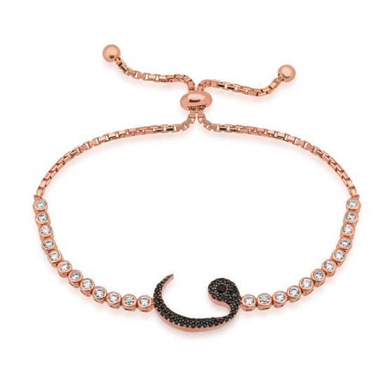 Gümüş Rose Vav Asansör Bayan Bileklik Gümüş Rose Vav Asansör Bayan Bileklik