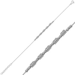 Gümüş Beyaz Dorissa Bayan Bileklik