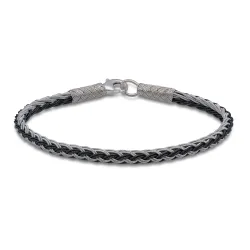 Gümüş İkili Örgü Kazaziye Bileklik