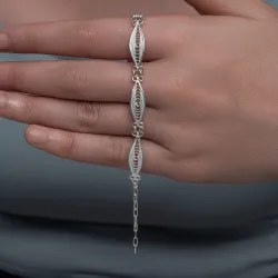 Gümüş Sonsuz Esinti Telkari Kadın Bileklik