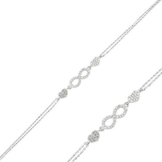 Gümüş Sonsuzluk Bayan Bileklik