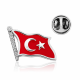 Gümüş Türk Bayrağı Rozet Gümüş Türk Bayrağı Rozet