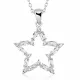 Gümüş Baget Taşlı Yıldız Kolye