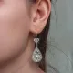 Gümüş Damla Papatya Telkari Kadın Küpe Gümüş Damla Papatya Telkari Kadın Küpe