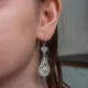 Gümüş Damla Papatya Telkari Kadın Küpe Gümüş Damla Papatya Telkari Kadın Küpe