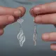 Gümüş İkili Yaprak Telkari Kadın Küpe Gümüş İkili Yaprak Telkari Kadın Küpe