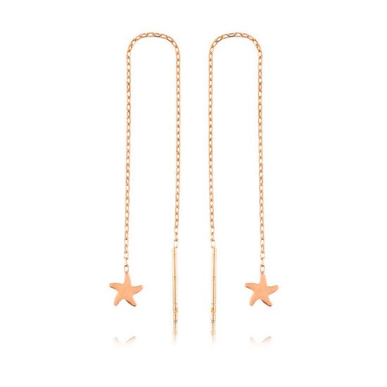 Gümüş Zincirli Deniz Yıldızı Küpe