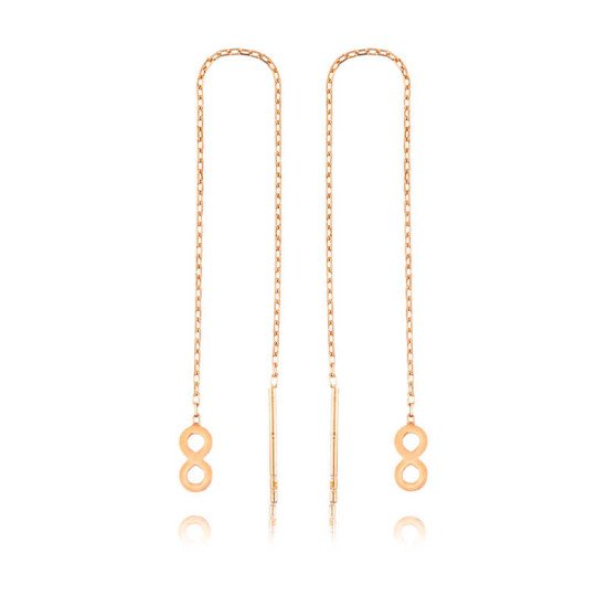 Gümüş Zincirli Sonsuzluk Küpe Gümüş Zincirli Sonsuzluk Küpe