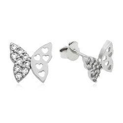 Gümüş Çivili Kelebek Küpe Gümüş Çivili Kelebek Küpe