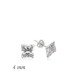 Gümüş Kare Tek Taş Zirkon Küpe - 4 mm Gümüş Kare Tek Taş Zirkon Küpe - 4 mm