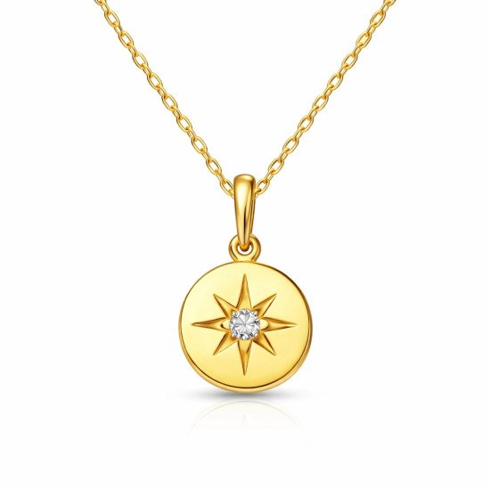 Gümüş Gold Minimal Yıldız Kadın Kolye Gümüş Gold Minimal Yıldız Kadın Kolye