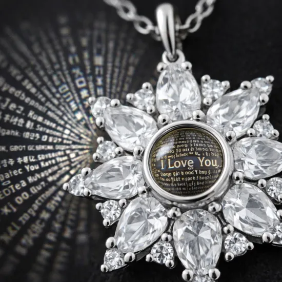 Gümüş 100 Dilde Seni Seviyorum Lotus Kadın Kolye Gümüş 100 Dilde Seni Seviyorum Lotus Kadın Kolye